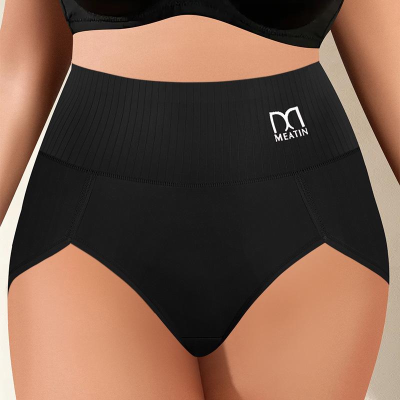 Milk Silk High-Waisted Thong Underwear Breathable Hip-Lifting And Tummy-Taming For Women