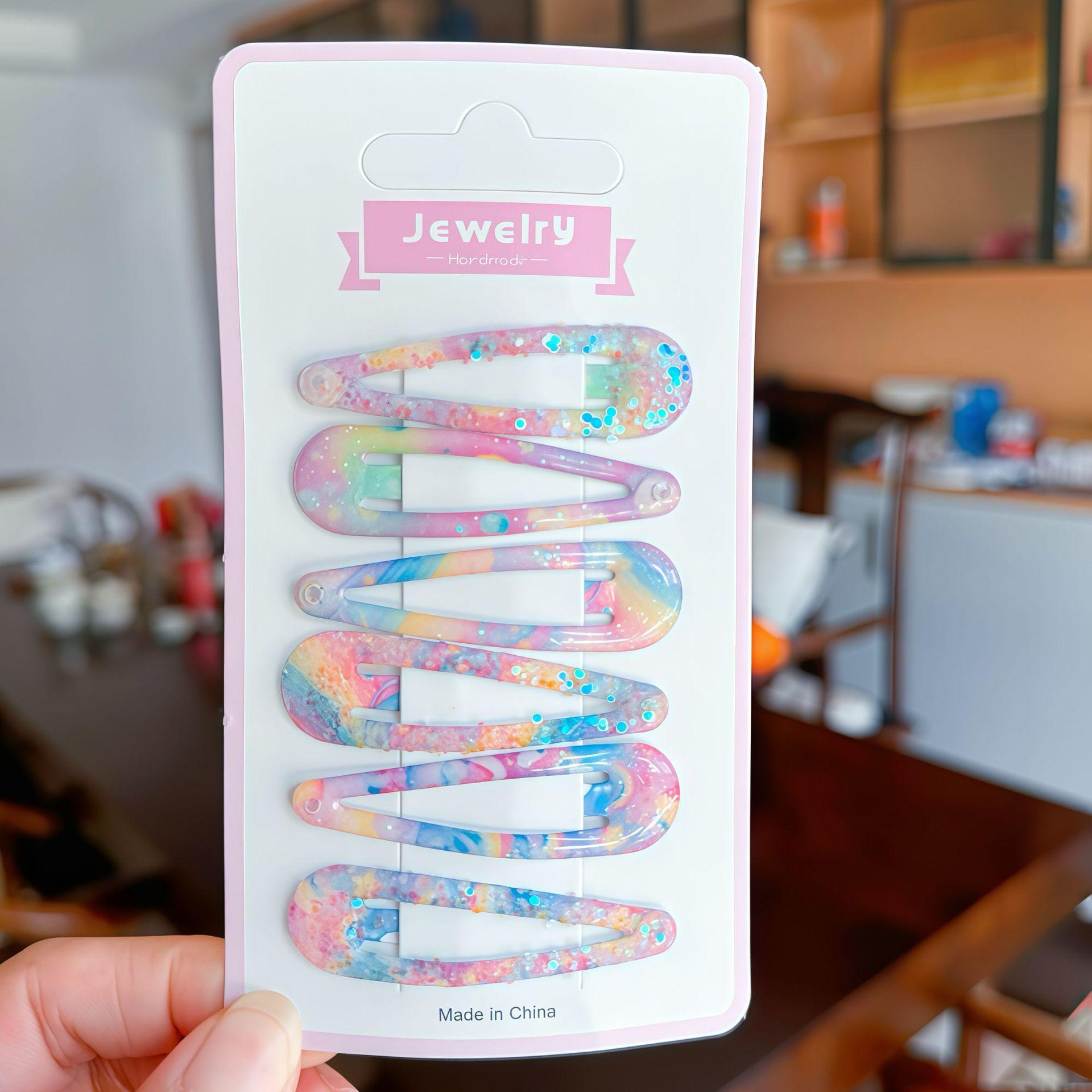 Kids Hair Clip Versatile Hair Accessory Side-clip With Sequins And A Bendable Design