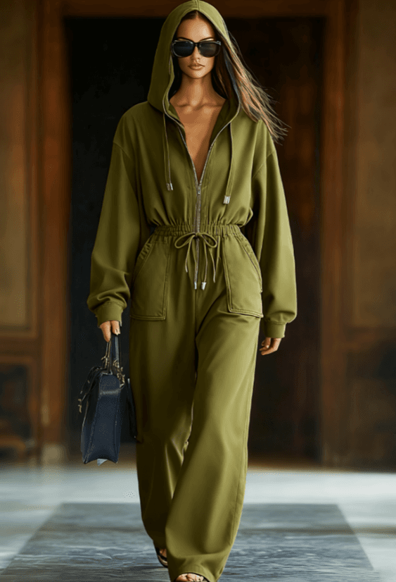 Hooded Zip Jumpsuit