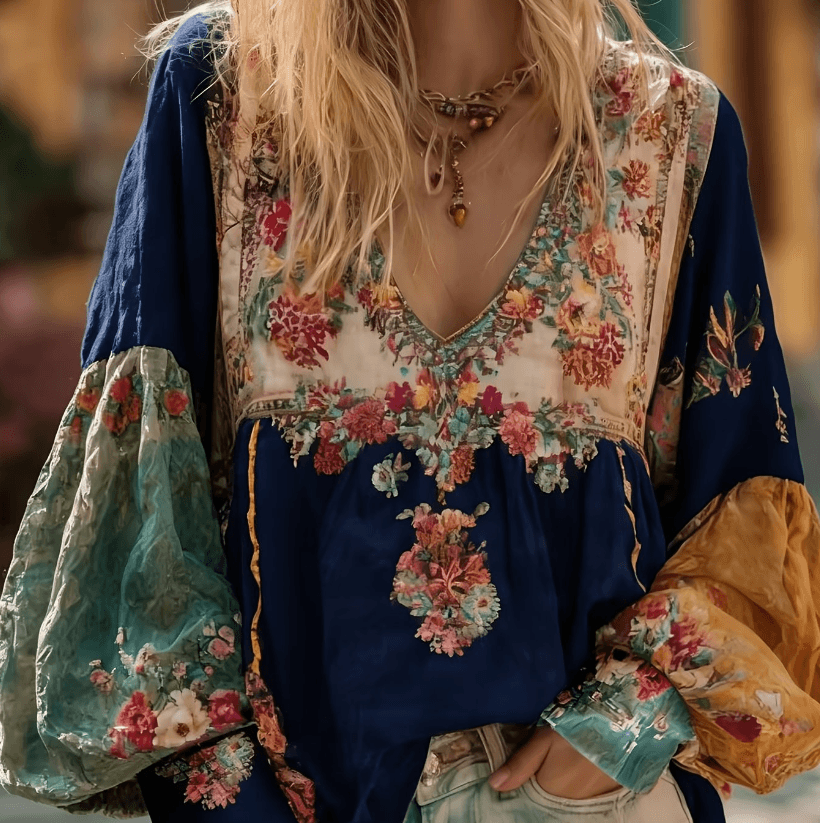 Vintage Hooded Jacket Versatile Lace-up Printed Sweatshirt