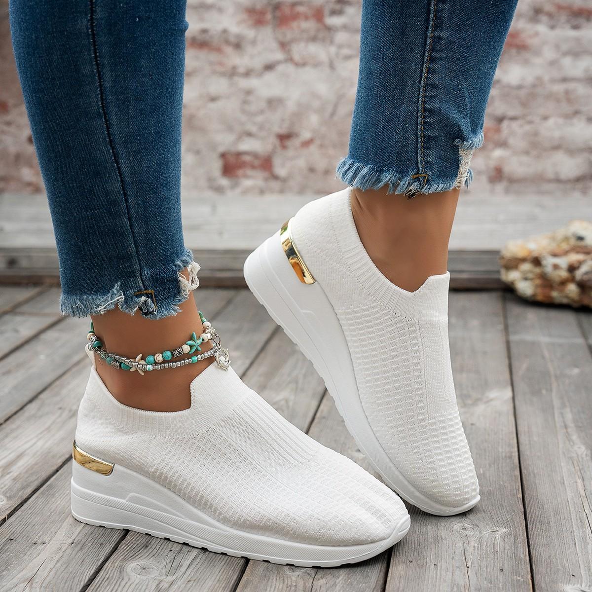 Womens Flyknit Mesh Sports-Casual Sneakers