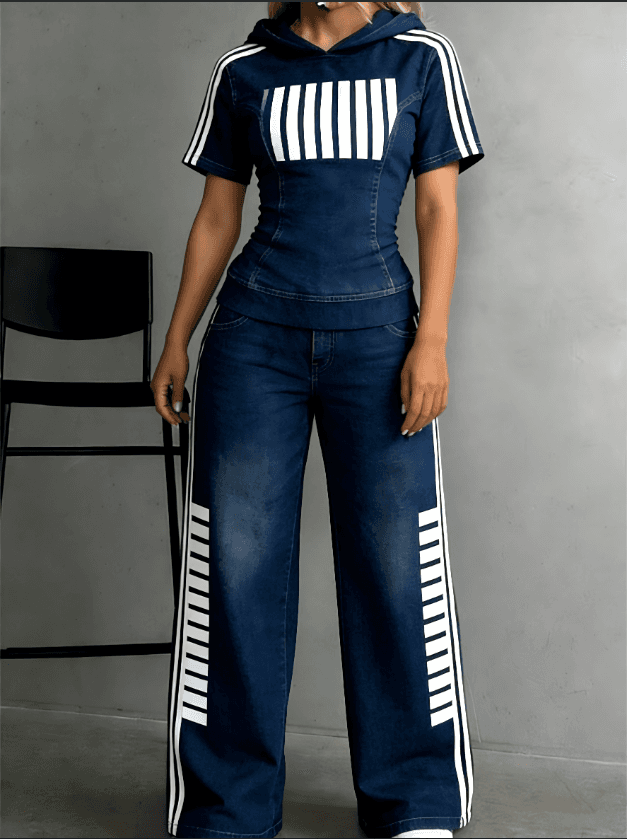 Women's Denim 2 Piece Outfit