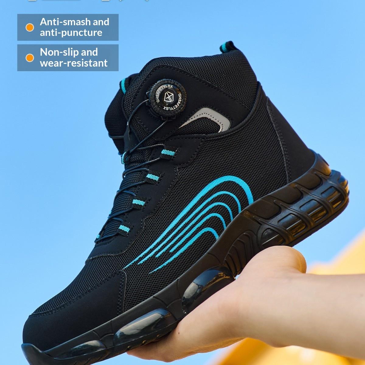 Men's Safety Shoes With Knobs To Prevent Smashing And Shoelace Punctures
