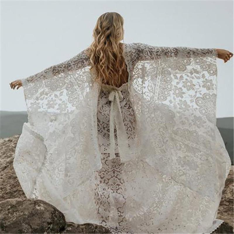 Pregnant Women's Fluffy Wide Hem Lace Dress