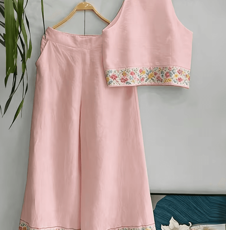 Simple Two-piece Set Of Suspender Wide-leg Pants For Women