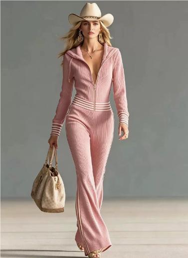 New Knitted One-piece Casual Sportswear Zip-up Sweater