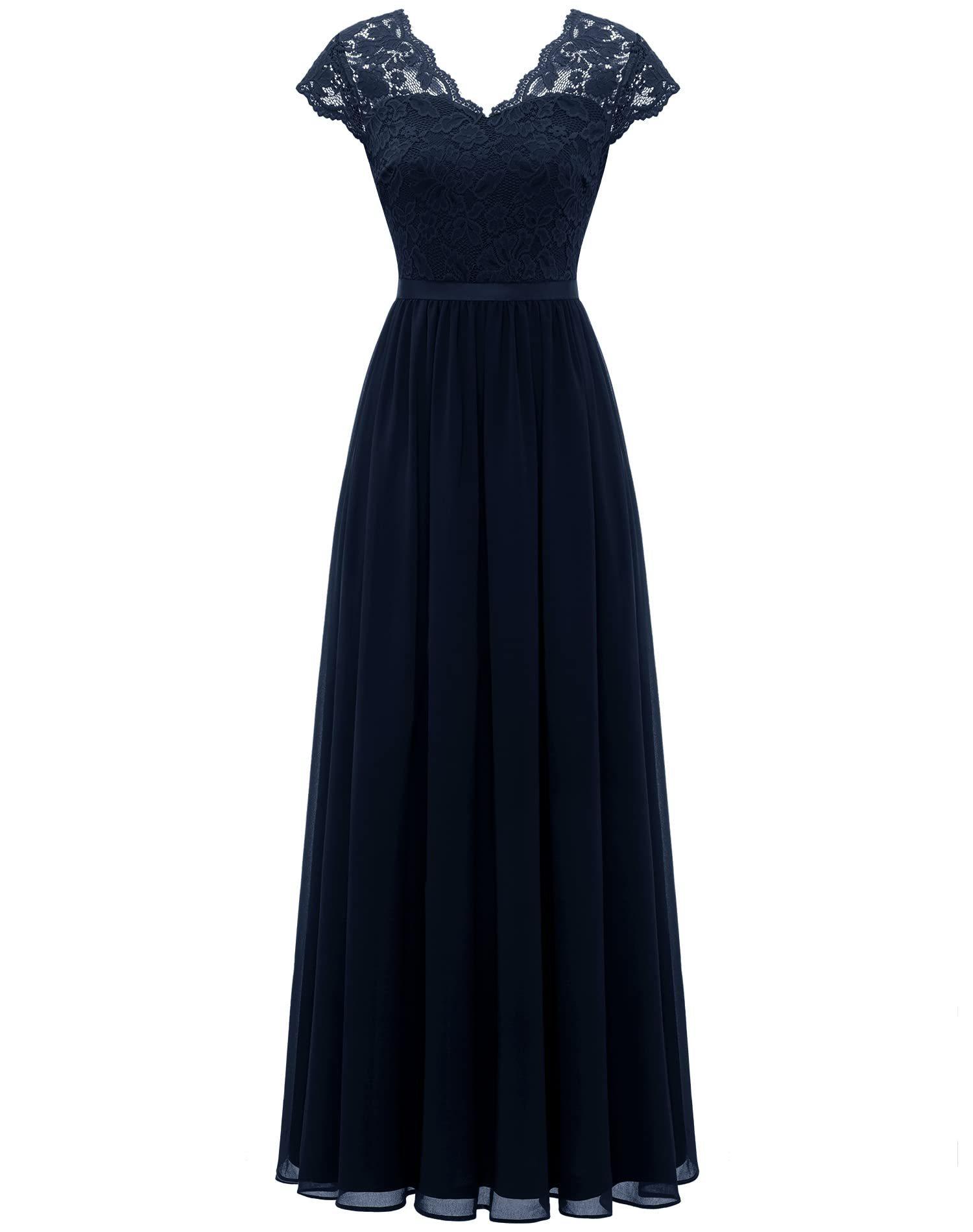 Lace Long Patchwork Waist-tight Noble Dress