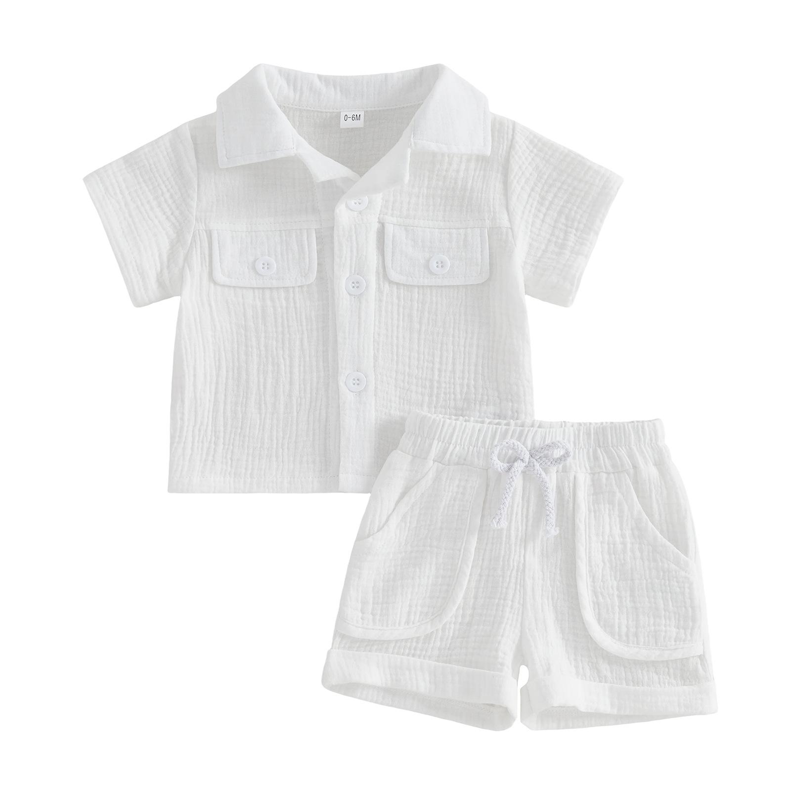Short Sleeved Shorts Lapel Set Two-piece Set