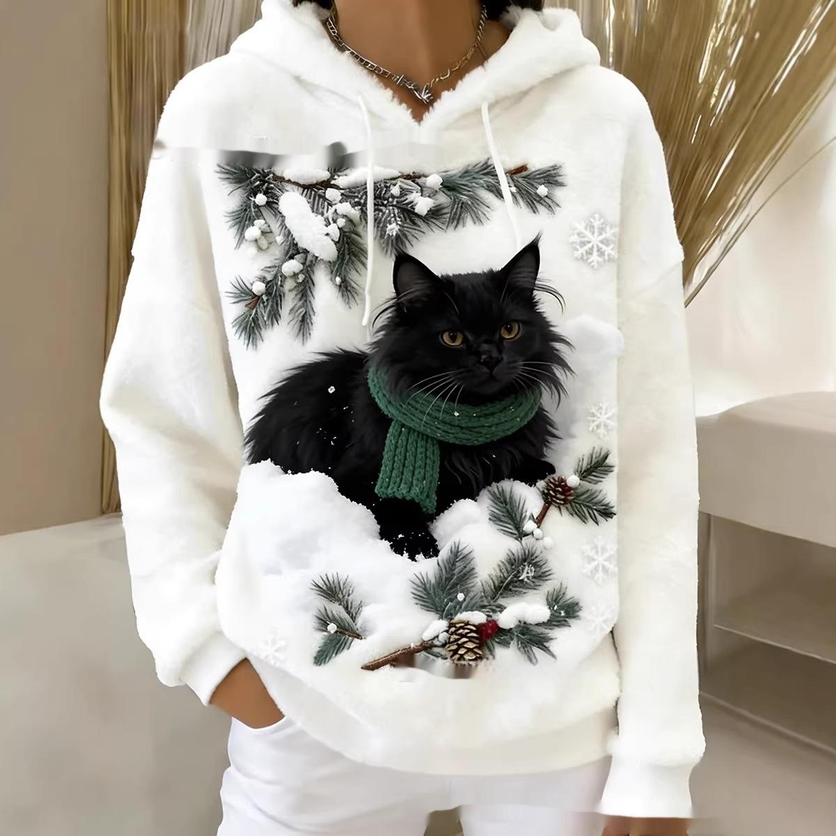 3D Digital-Print Fashionable Casual Womens Hoodie