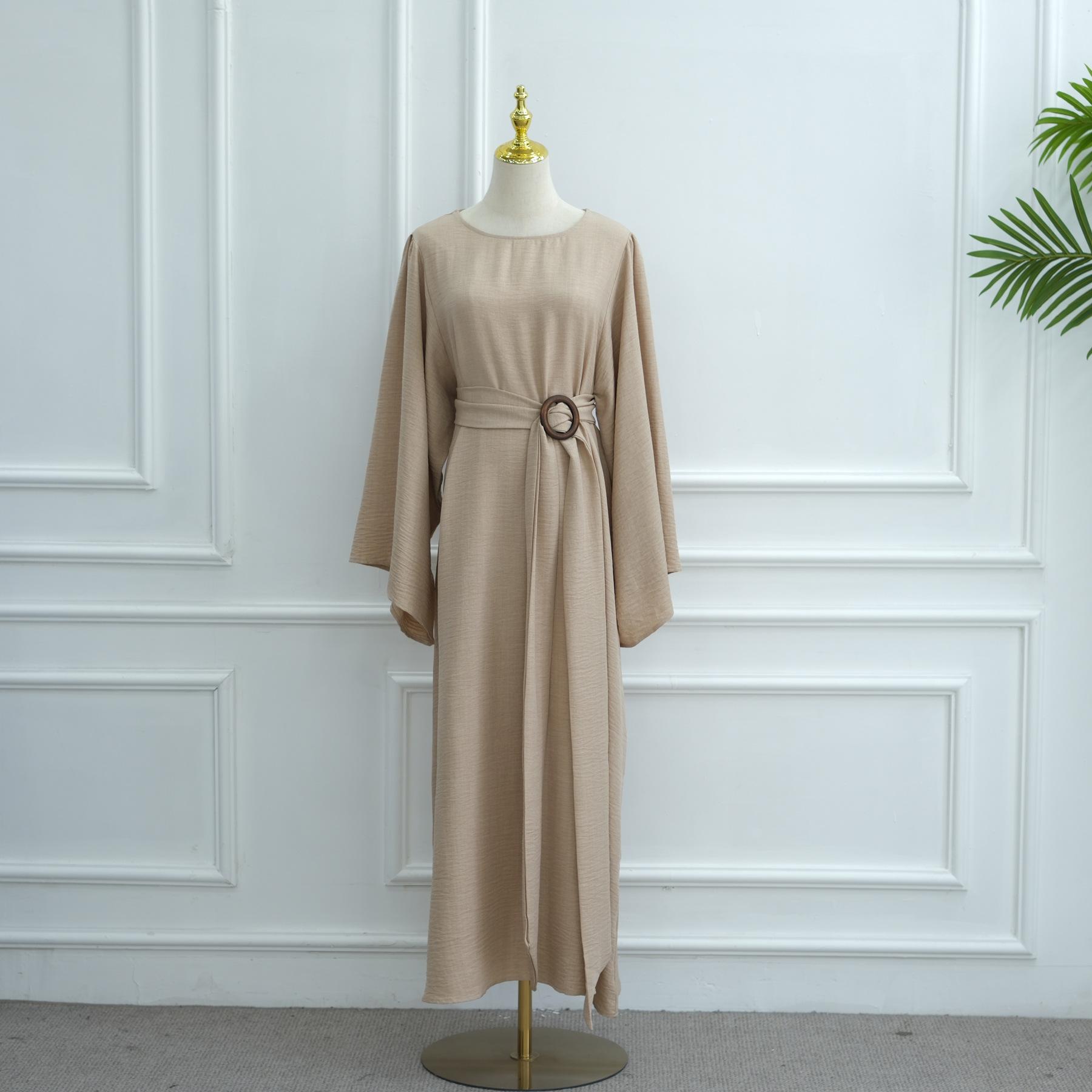 Euro-American Dubai Style Loose Waistline Sleeve Dress