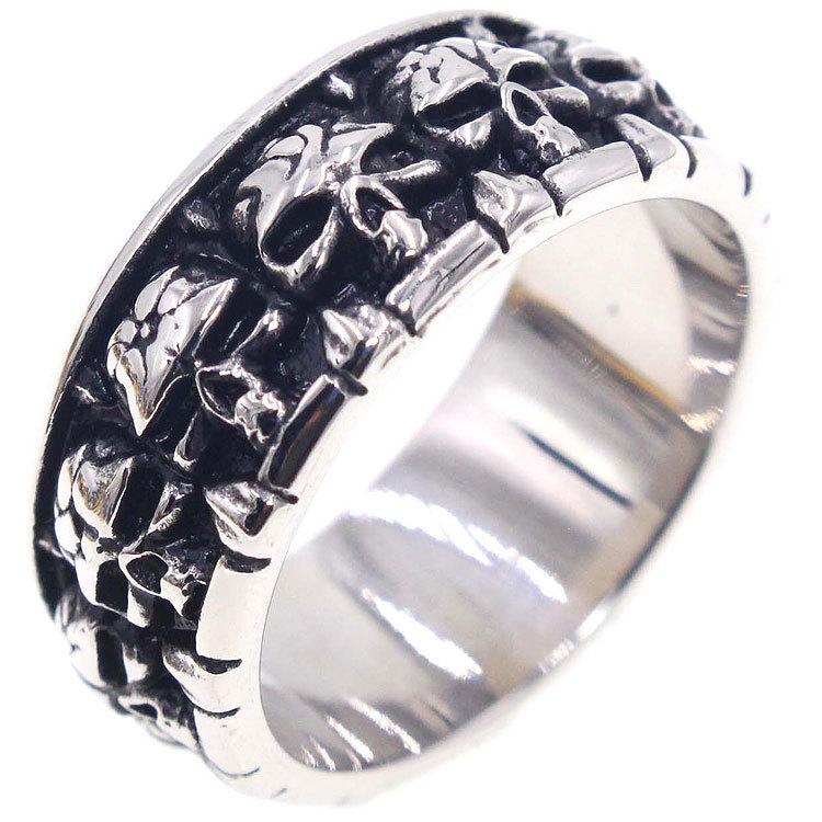 Retro Mens Punk Titanium Steel Ring