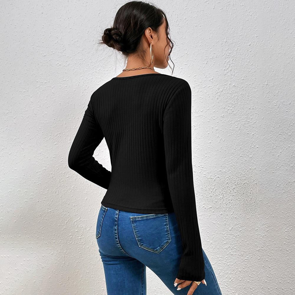 Slim Fit Slimming Long Sleeves Top For Women