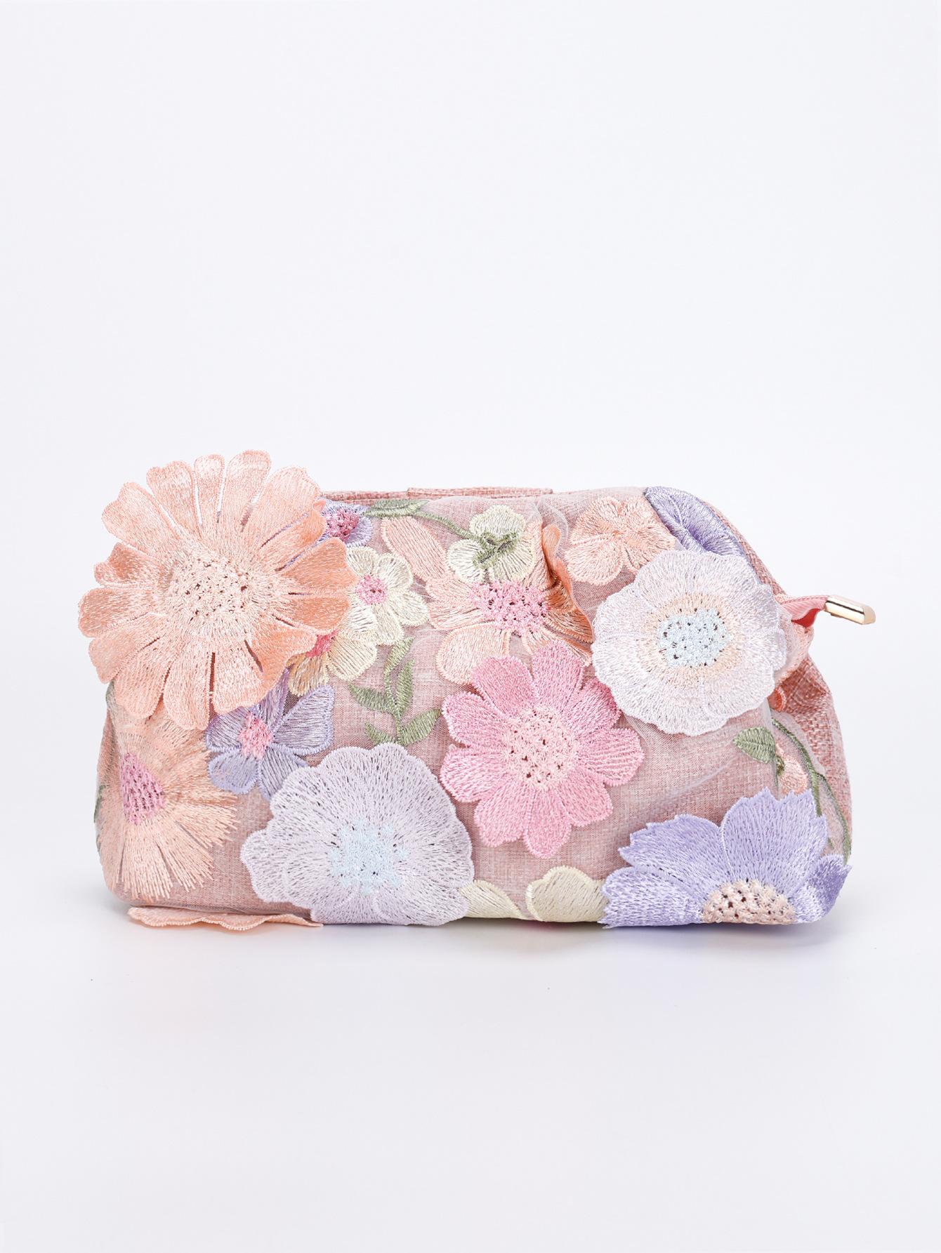 Handbag With Intricate Ink-wash Embroidery
