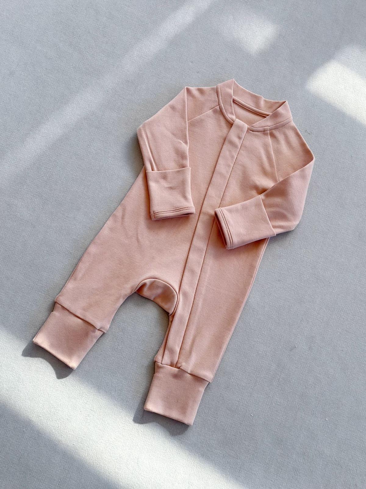 Baby Bodysuit Long Sleeve Zip-up All-in-one Romper