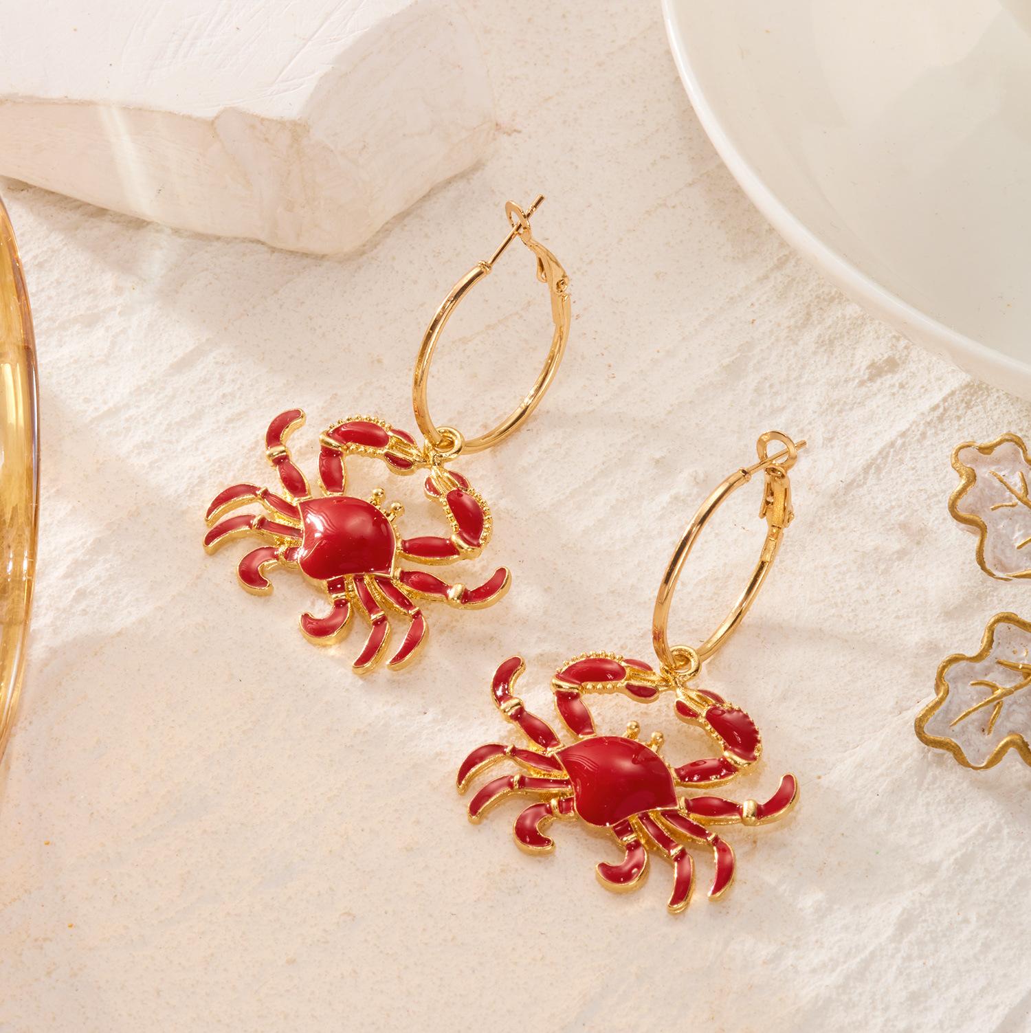 Crab Stud Earrings For Women