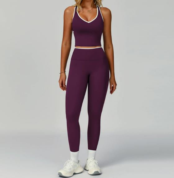 Jufeng Purple / Vest and pants / L