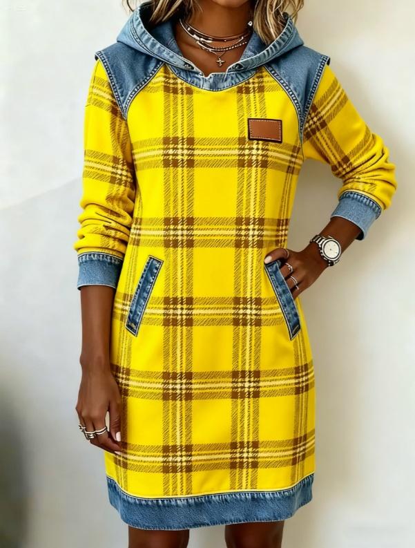 Women's Casual Hooded Loose Short Dress