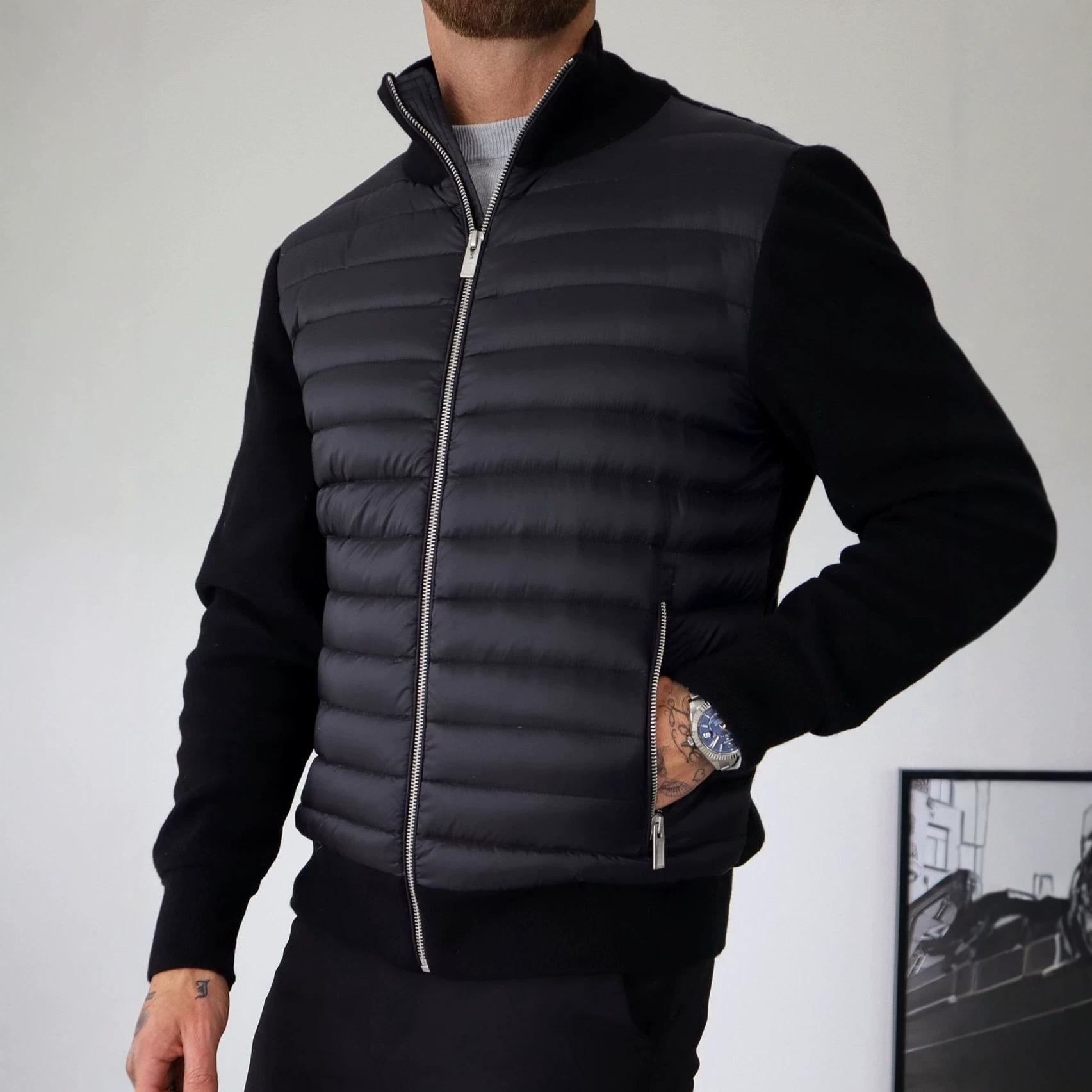 Patchwork Stand-Neck Casual Warm Cotton-Padded Coat
