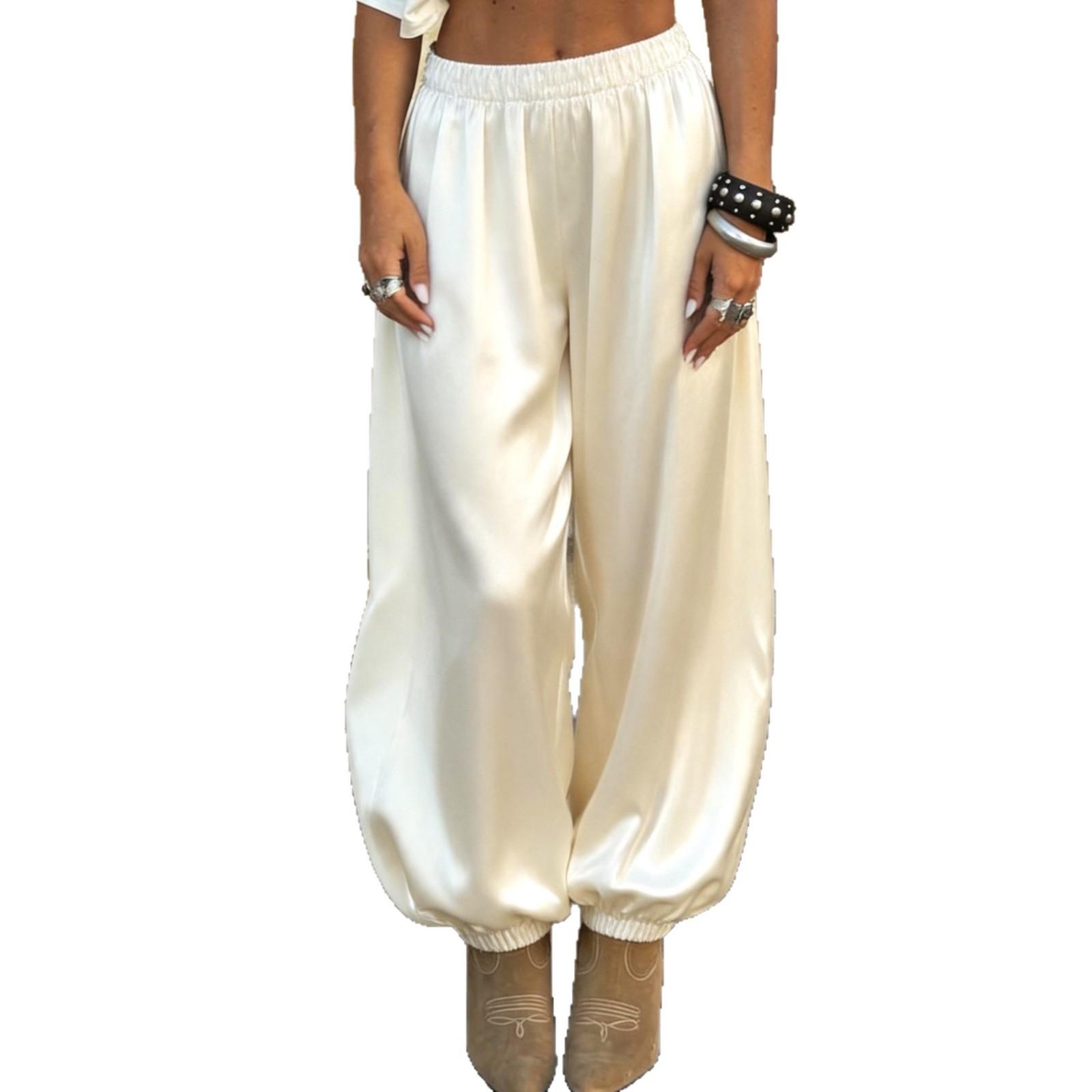 Low-rise Ankle-length Draping Trousers