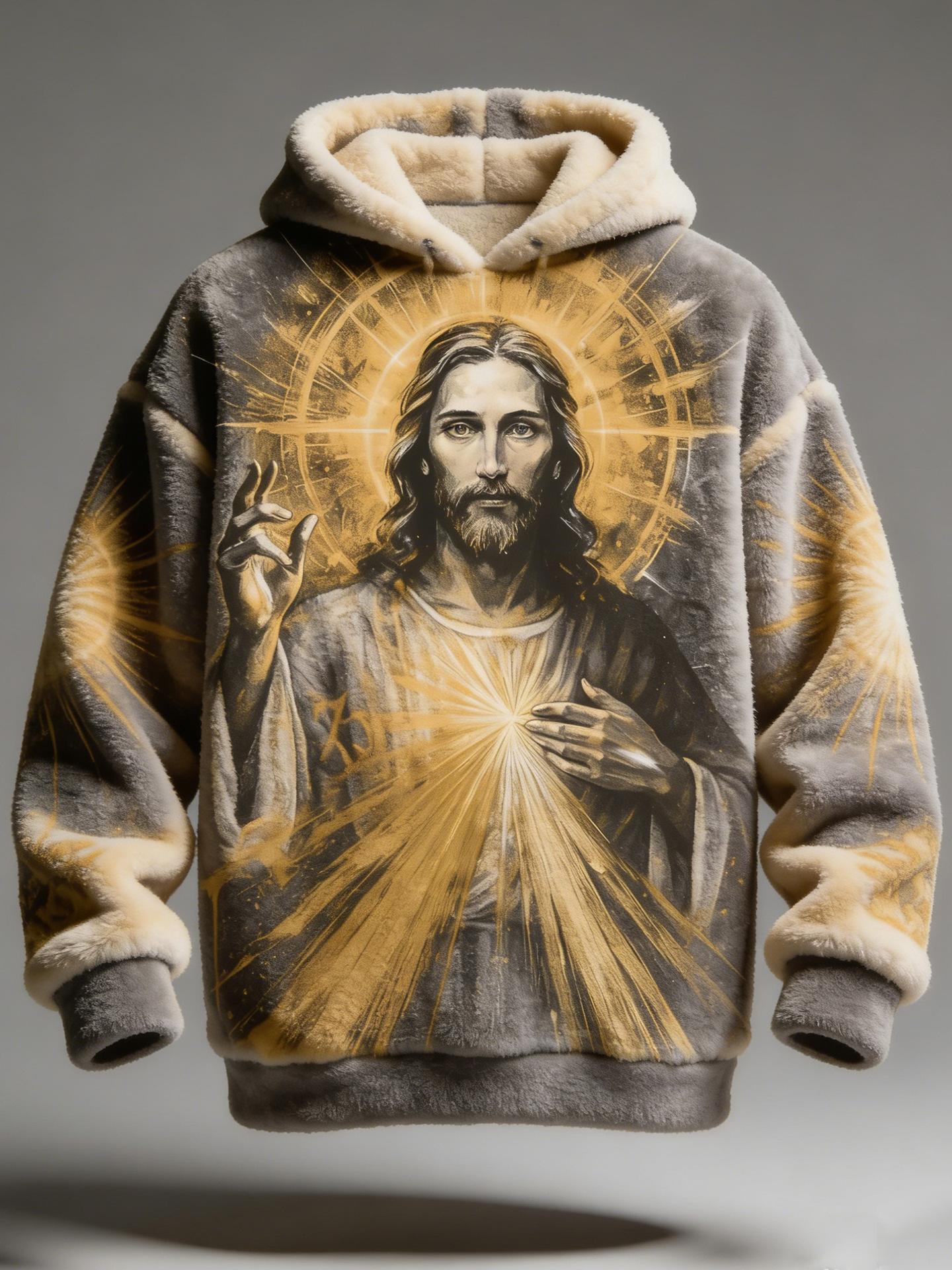 Womens Printed Hoodie Solid-Color Hooded Sweatshirt Top