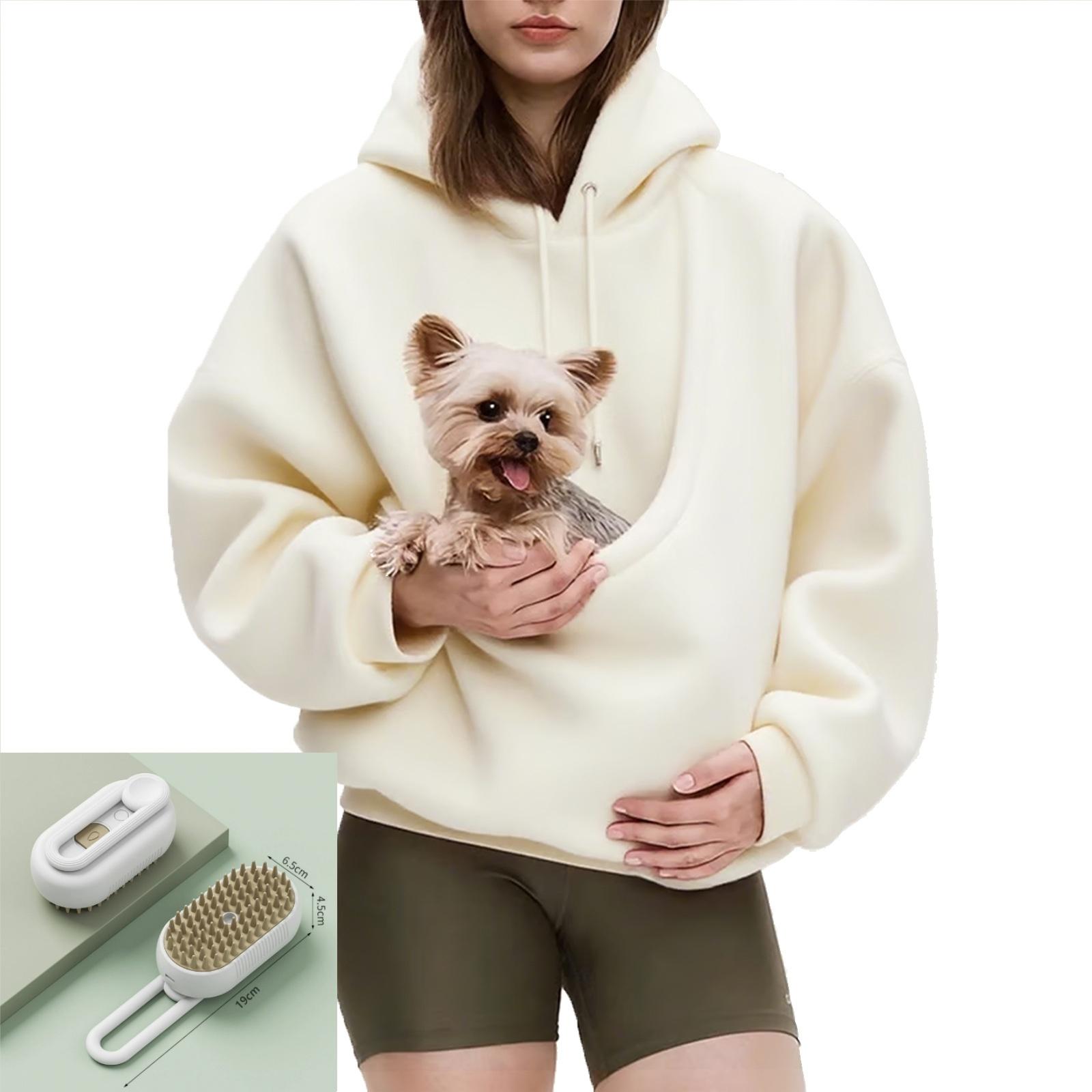 Casual Hoodies Kangaroo Dog Pet Holder Carrier Big Pouch Pocket Pullovers Sweatshirt Animal Pouch Hood Sweatshirts