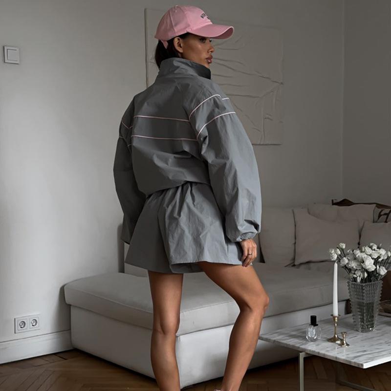 Cardigan Coat Tether Wide Leg Shorts