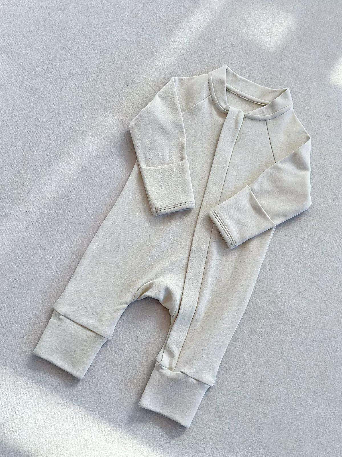 Baby Bodysuit Long Sleeve Zip-up All-in-one Romper
