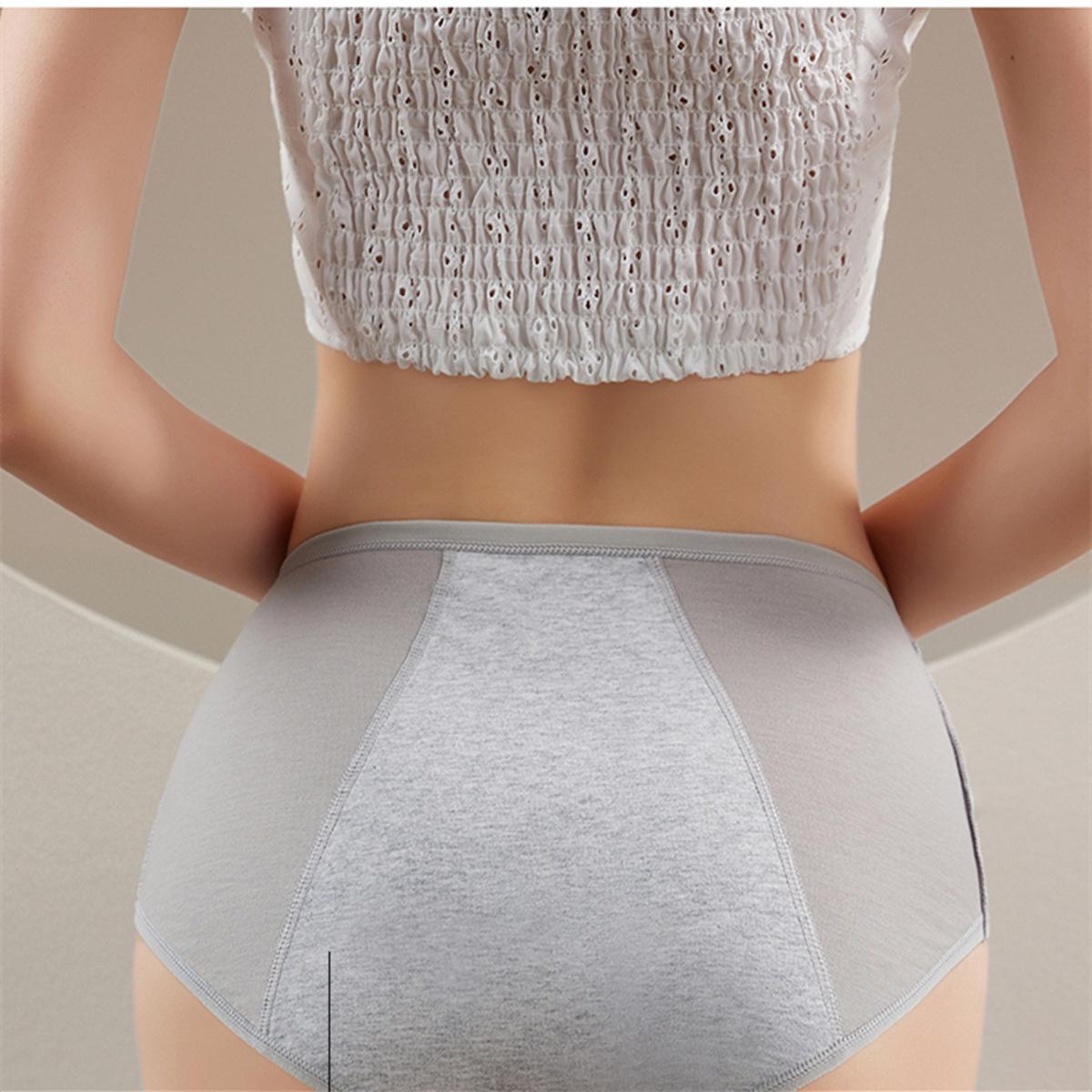 Cotton High-waist Period Panties  Leak-proof Side Panels For Menstrual Protection