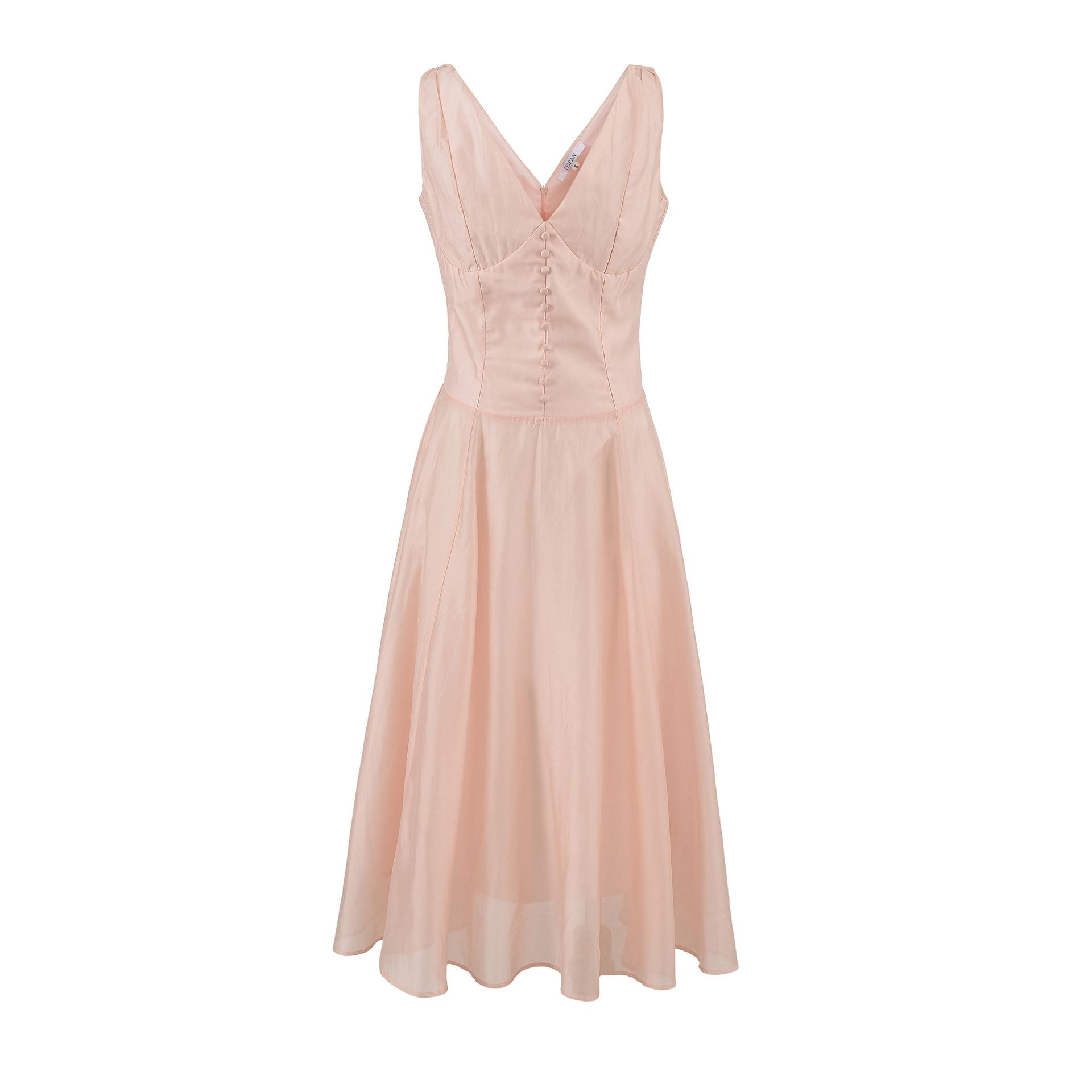 French Gentle Pure Desire Elegant Sexy V-neck Waist-controlled Slimming Dress