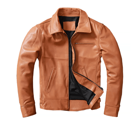 Leather Jacket For Men Made Of Tanned Cowhide Top Layer