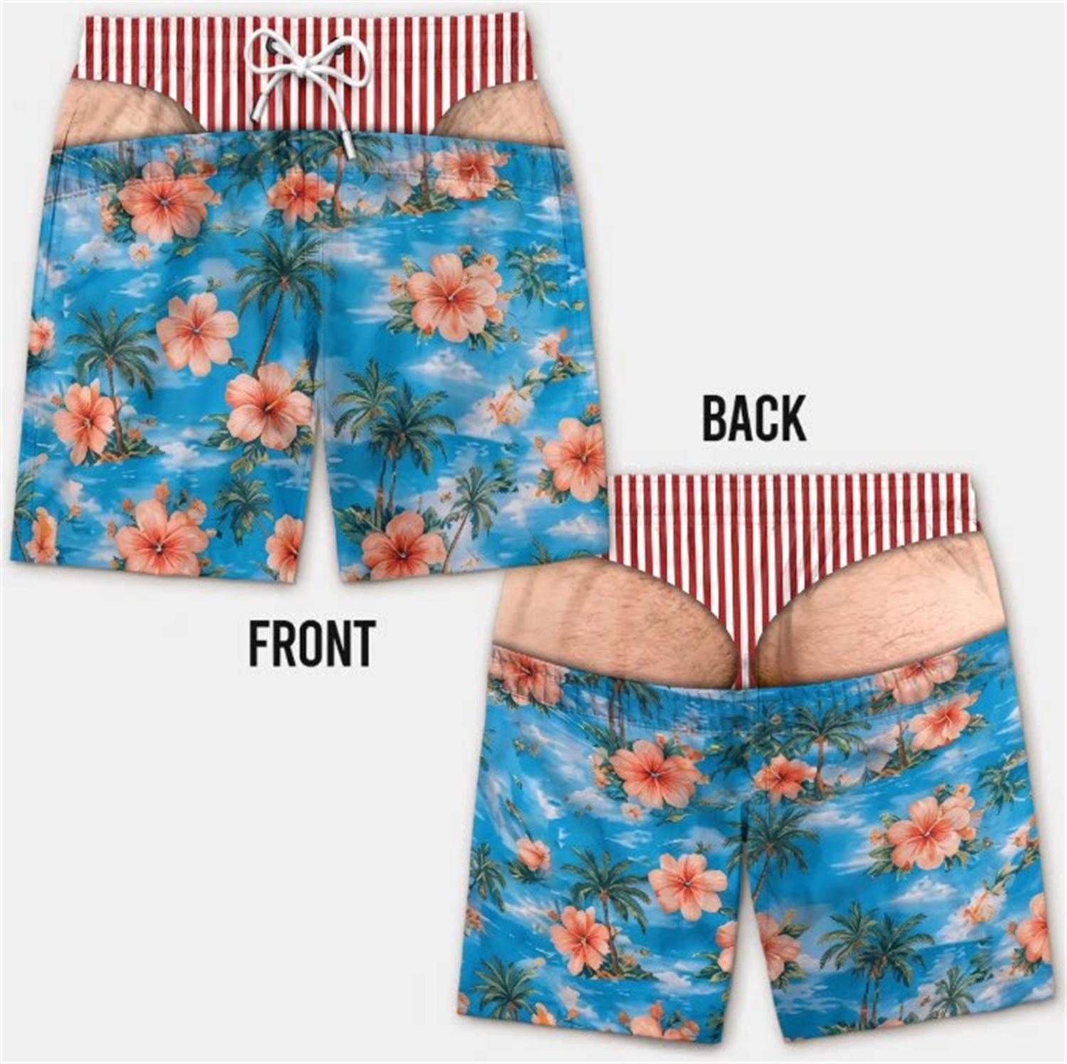 Breathable Printed Mens Casual Shorts