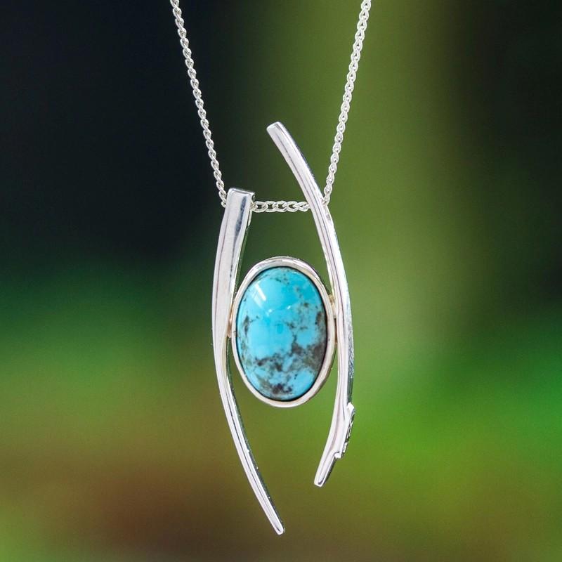 Irregular Turquoise Handmade Pendant Necklace