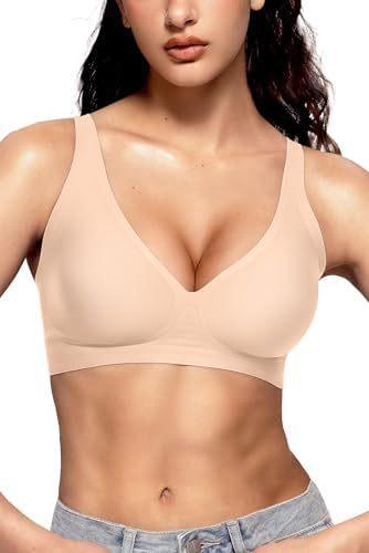 Women's Seamless Brassiere Deep V Without Steel Ring
