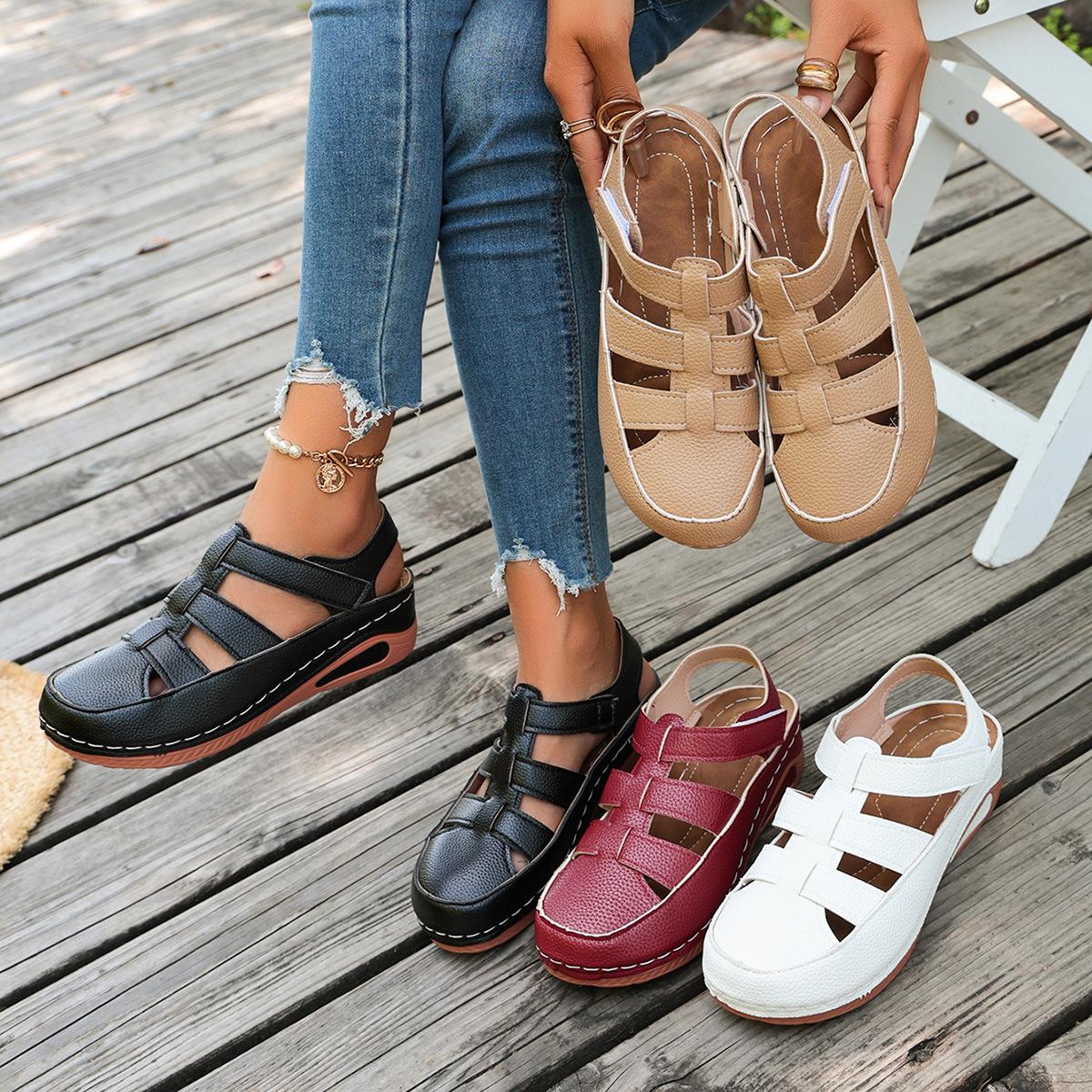 Wedge-heel Comfortable And Breathable Roman-style Shoes