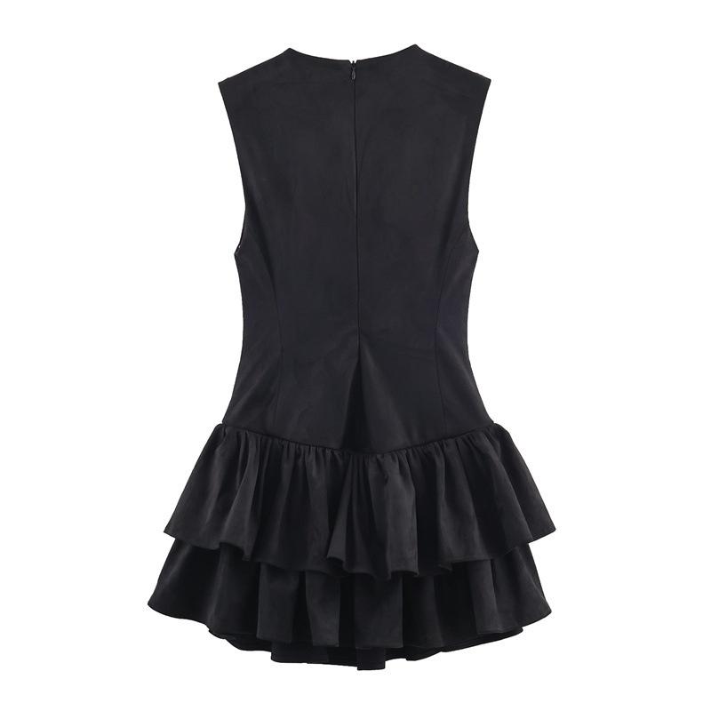 Women's Suede Texture Effect Short Dress