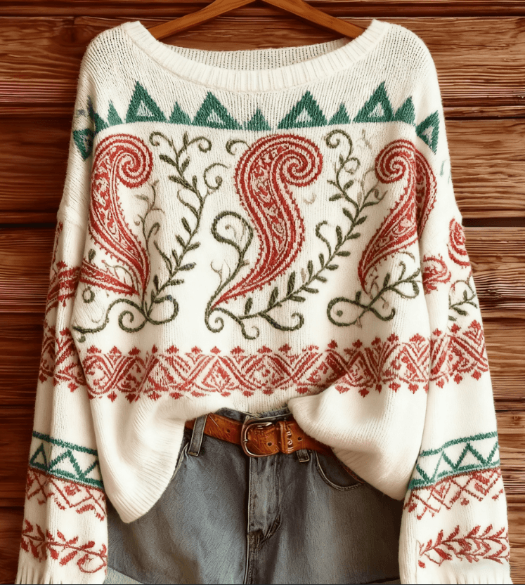 Lady Retro Style Long Sleeve