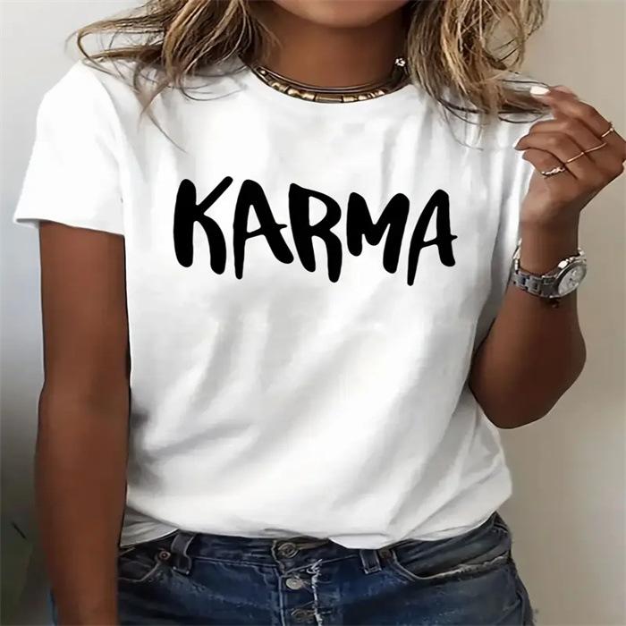Printed Crew-Neck Plus-Size Short-Sleeve T-Shirt Top