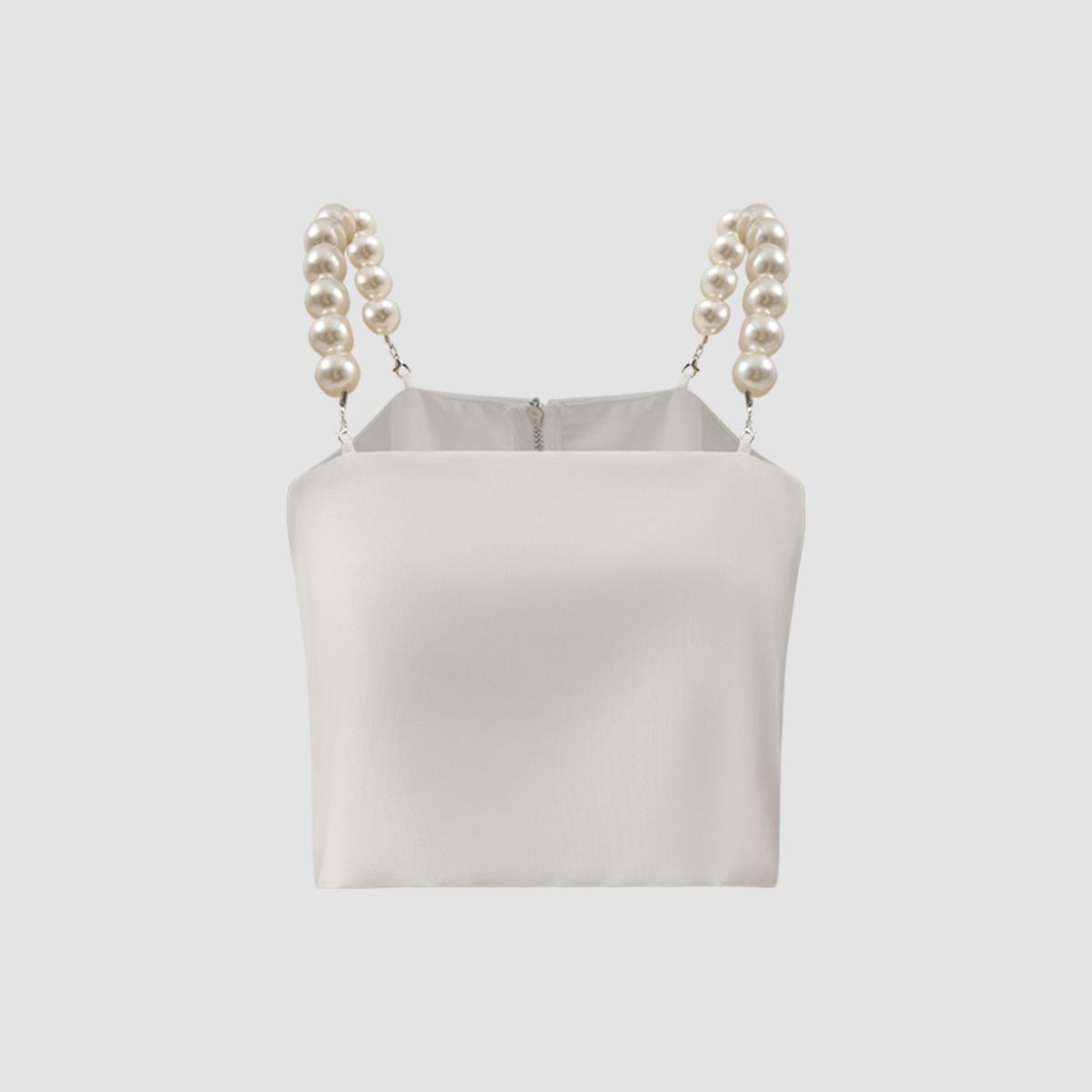 Elegant Pearl Short Vest