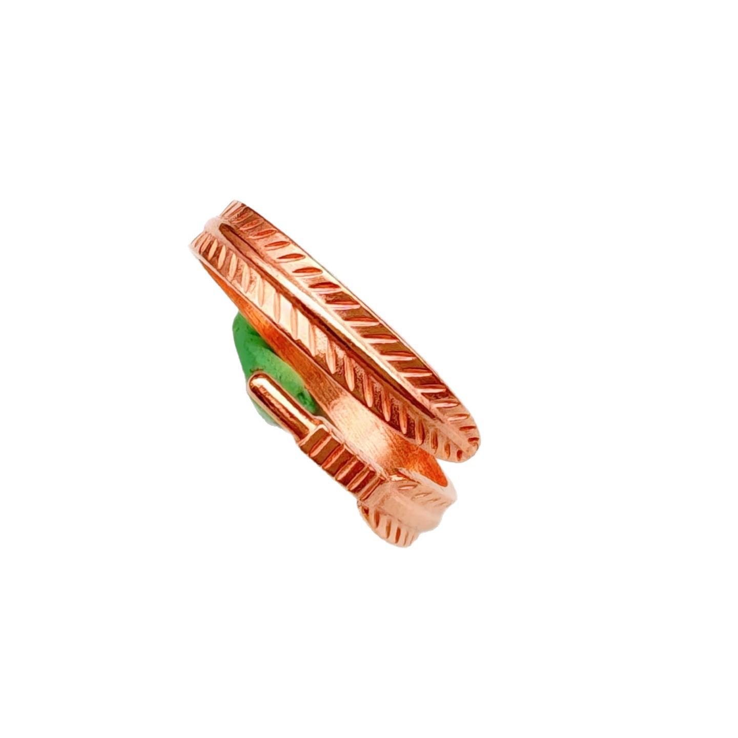 Adjustable-opening High-end Solid-copper Tiny-leaf Ring