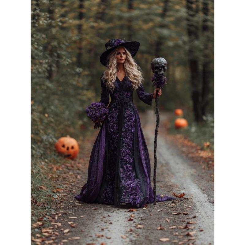 Fashionable Casual Halloween New Witch Witch Dress