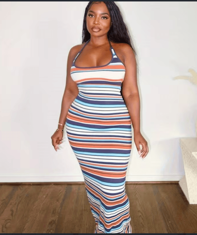 American-style Street Striped Skirt