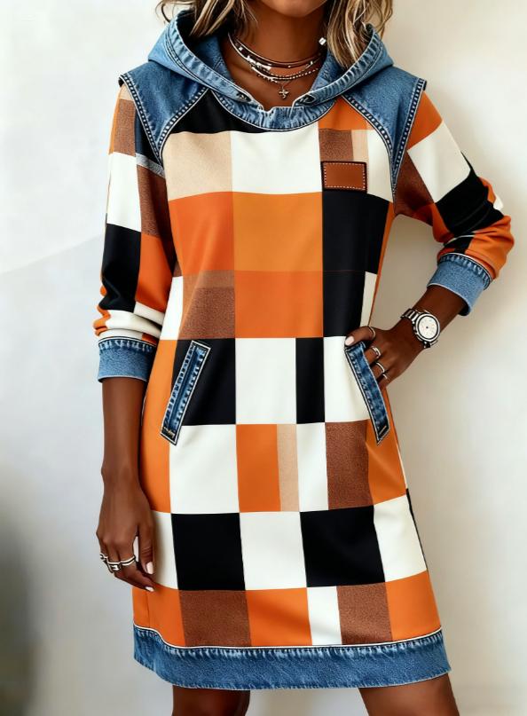 Women's Casual Hooded Loose Short Dress