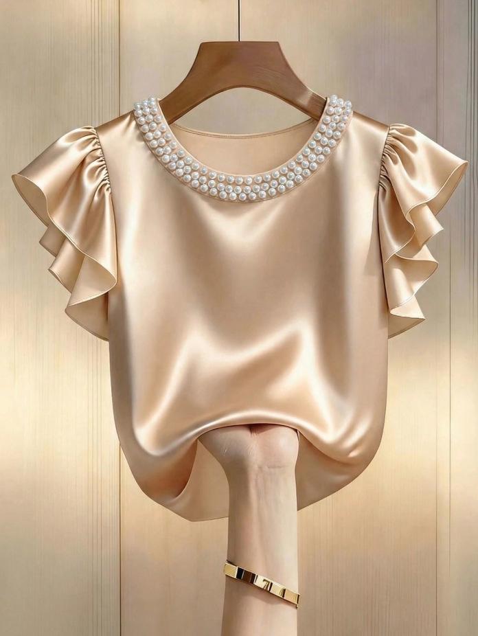 Stylish And Minimalist Womens Short Sleeve Top