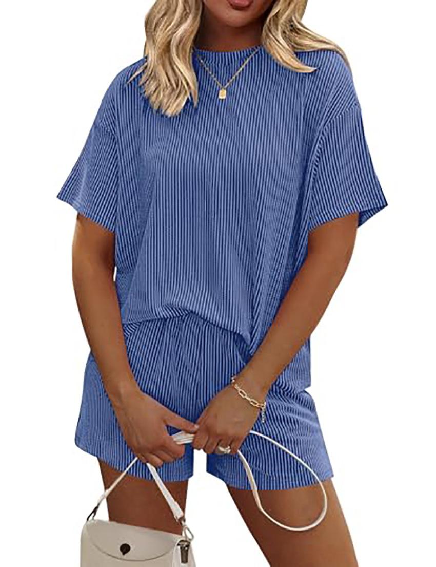 Women's Summer New Striped Casual Set