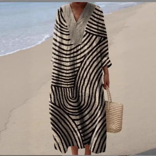 Fashion Casual Floral Shirt Dress Women