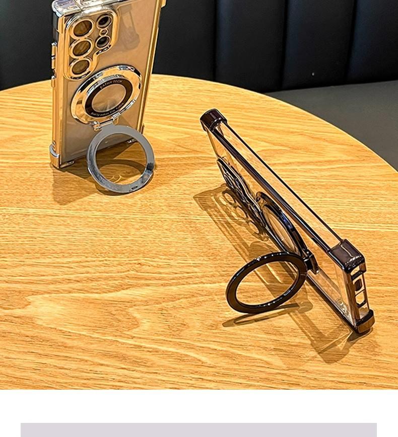 Transparent Airbag Phone Case With Drop-proof Stand And Magnetic Attachment