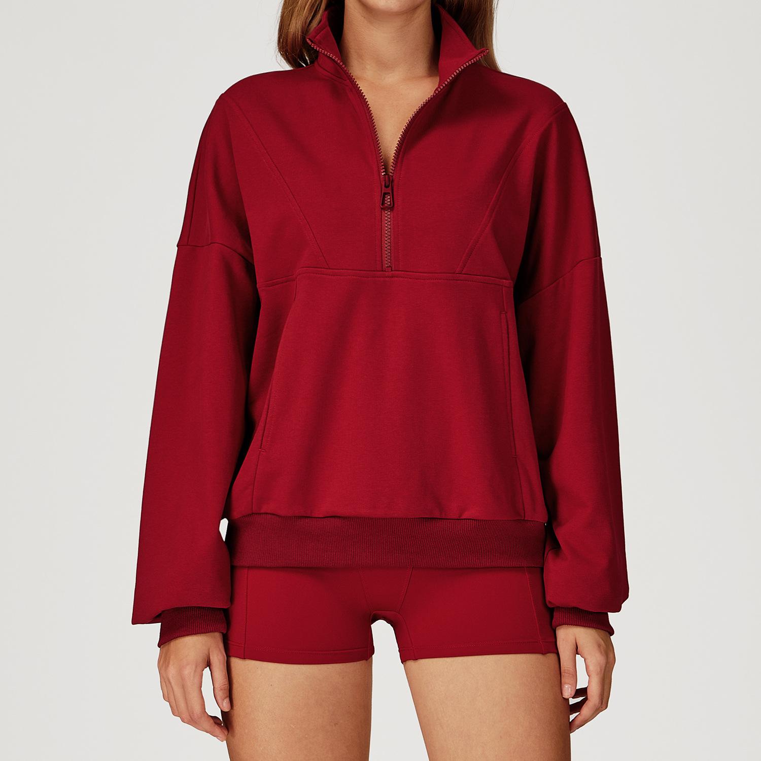 Casual Sweatshirt Zipper Windproof Warm All-matching Loose Sportswear