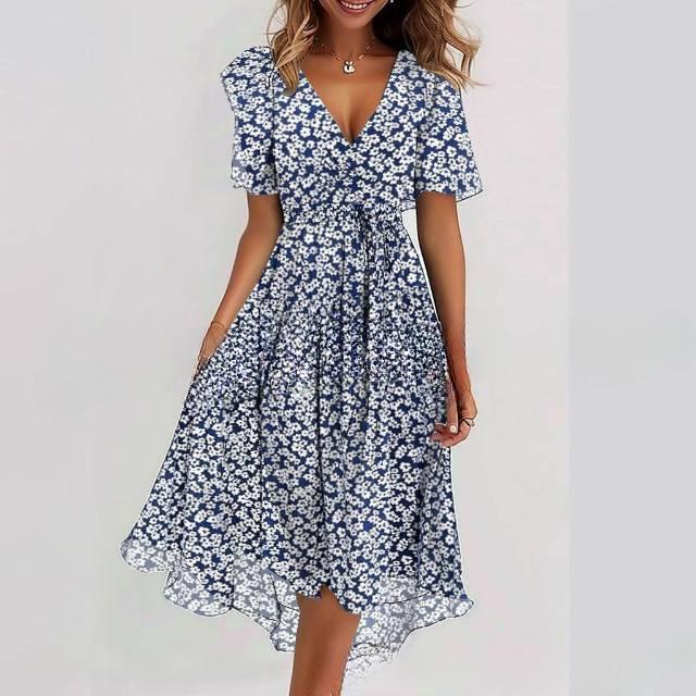 Blue And White Floral / S