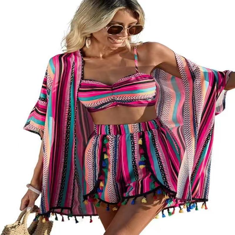 Sexy Tassel Bikini Swimsuit Set For European And American Styles