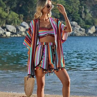 Sexy Tassel Bikini Swimsuit Set For European And American Styles